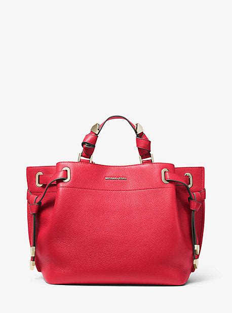 michael kors greta large pebbled leather satchel|Greta Large Pebbled Leather Satchel .